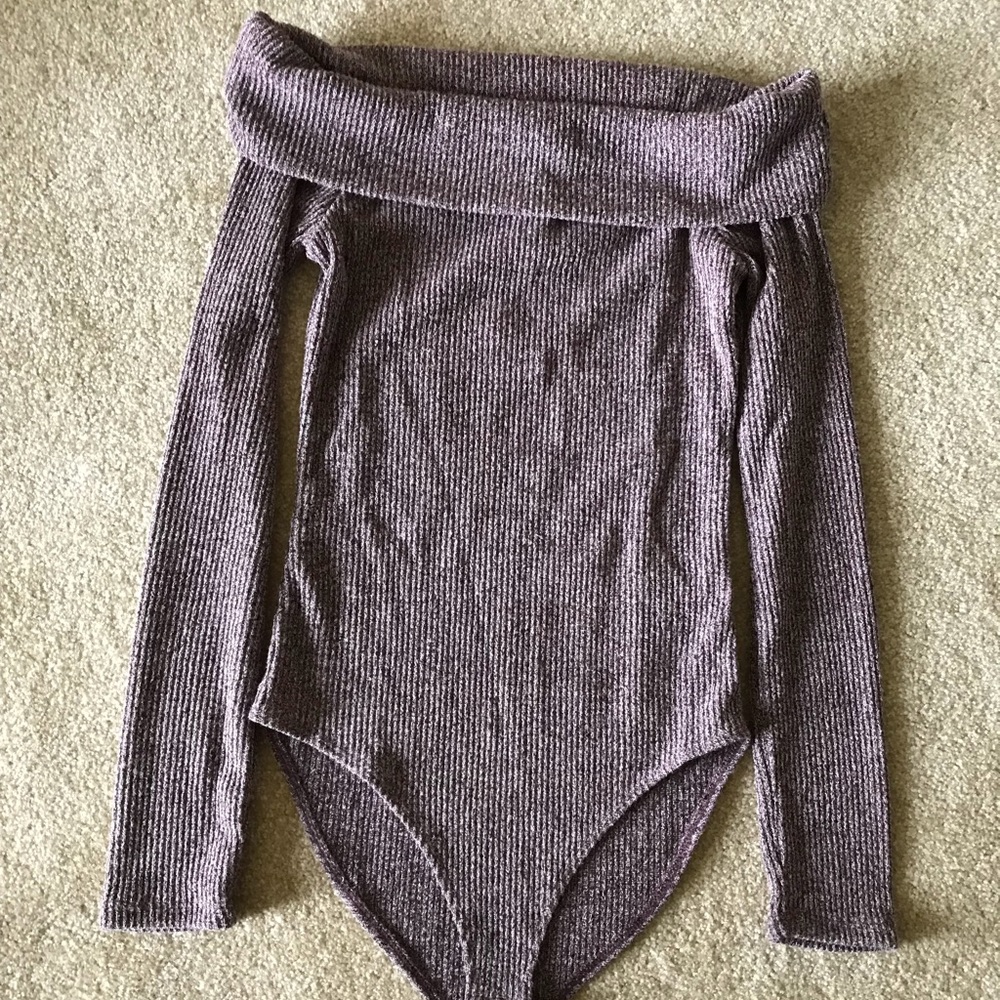 Forever 21 knit off-the-shoulder bodysuit